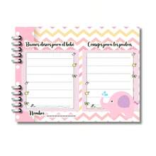 Álbum Firmas & Buenos Deseos / Baby Shower / Elefantito Rosa - Unitalla - Ver 7