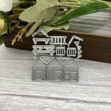 设计工艺金属模板模具切割模具海滨小屋装饰剪贴簿模切相册纸卡片工艺压花卡片制作贺卡生日感恩节假日 - MC686 - 查看 1