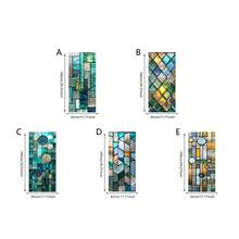 1/5pcs Geometric Patterns Static Cling Window Film, Stained Glass Privacy Protection,Non Adhesive Decorative PVC For Bathroom Kitchen Office Bedroom,Reusable Removable Mosaic Glass Sticker - Geometric Frosted Film - View 14