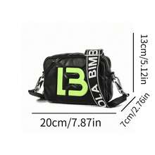Spanish BIM Women's Embroidered Shoulder Bag - Nhãn màu xanh lá cây + dây đeo vai màu đen - Xem 4