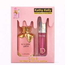 Luxury Sweet Gourmand Perfume Set 2‑In‑1 With Lip Gloss Creamy Vanilla Caramel Fragrance – Gift For Women - Oriental - View 2