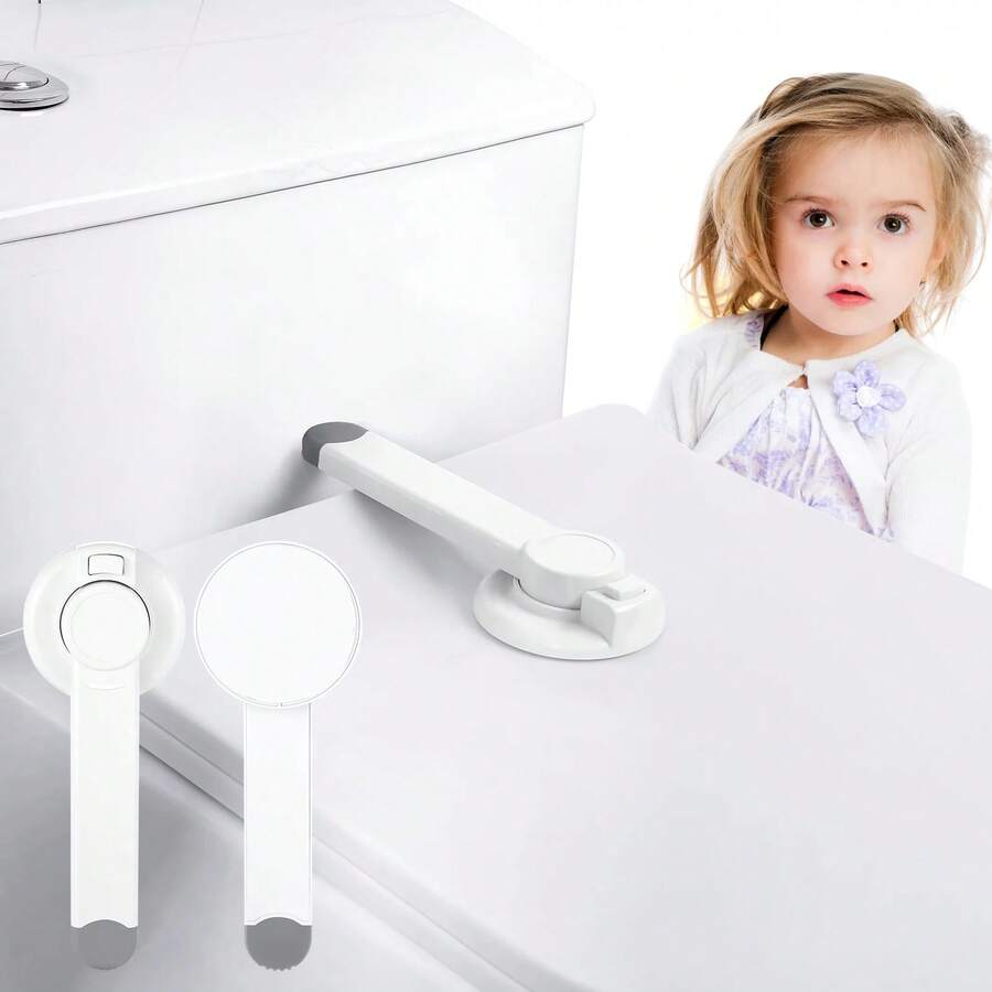 3M Khóa nắp bồn cầu trẻ em bằng nhựa ABS, khóa an toàn cho trẻ nhỏ, ngăn mèo/chó mở nắp bồn cầu, phù hợp với hầu hết các loại bồn cầu, dễ lắp đặt, món quà Giáng sinh/Halloween tuyệt vời cho các bà mẹ mới sinh.