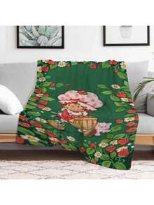 S-Strawberry Pink Shortcake Throw Camping Chair Picnic Blanket Fluffy Plaid Blankets For Decorative Sofa Portable King Lid Downy (6) - 如圖所示 - 查看 17