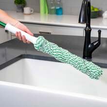 Tornado Twist Mop Cotton Blend Head Steel Handle Green & White - Default - View 5