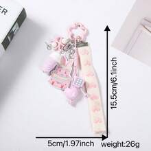 2 chiếc móc khóa hình bánh ngọt, bánh rán, bằng acrylic mô phỏng thực phẩm, dễ thương, dùng làm mặt dây chuyền túi xách hoặc móc chìa khóa. - Nhiều màu - Xem 3