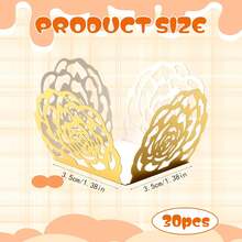 20pcs Lace Paper Chocolate Candy Boxes Elegant Dessert Cups For Wedding Party Favors - 查看 3