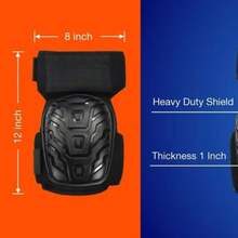 2pcs Industrial Knee Pads, Professional Heavy Duty Work Knee Pads, Suitable For Construction, Gardening, Floor Work, Comfortable Gel Pad + Adjustable Straps, All-Day Protection - Black - View 6