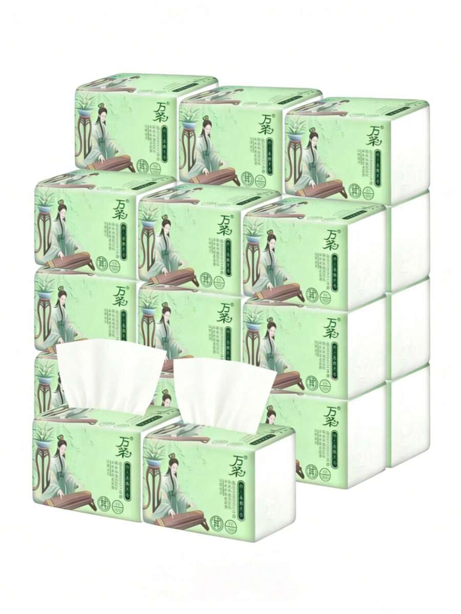 520 Sheets/Pack Soft & Thick Facial Tissues, 4-Ply Embossed, & Absorbent, Suitable For Home, Kitchen, Gifts