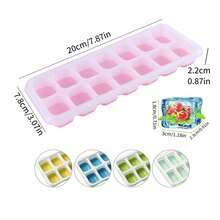 1/4 Silicone Ice Cube Tray, Multicolor Transparent 14/24 Grids Ice Cube Mold, Suitable For Refrigerator - Multicolor - View 4