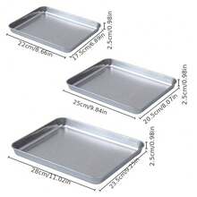 1/2/6pcs Baking Sheet Set With Rack (Includes 1 Sheet Or 1 Sheet + 1 Rack/3 Sheets + 3 Racks), 8.7/10/11 Inch Stainless Steel Baking Pans And Cooling Racks, Non-Stick Cookie Sheets For Baking Cookies, Meat, Chicken, Easy To Clean And Dishwasher , - View 15