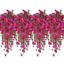 2/4 Bouquets Of Artificial Flowers - Morning Glories - Lifelike Flowers - No Maintenance Required - UV-Resistant Artificial Hanging Flowers, Artificial Lifelike Flower Plants, Suitable For All-Season Outdoor Decoration. Artificial Hanging Flowers Are Ideal For Weddings, Home, Office, Garden, Birthday, Anniversary, Festival, Halloween, Christmas Decoration. - 單色-7 - 查看 4