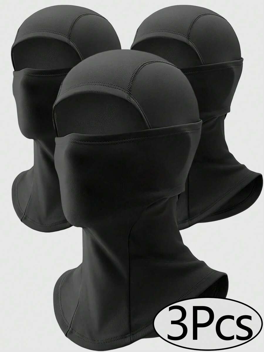 3Pcs/1pc Ski Mask Cover Balaclava Full Face Mask Summer Face Cover UV Windproof Balaclava For Men Women Outdoor Sports,Beach,Holiday - Multicolor - View 1