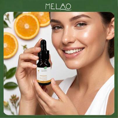  MELAO亮白VC精华液 - 20%维生素C面部精华液，富含透明质酸和维生素E，有效淡化色斑，均匀肤色，提亮肤色。