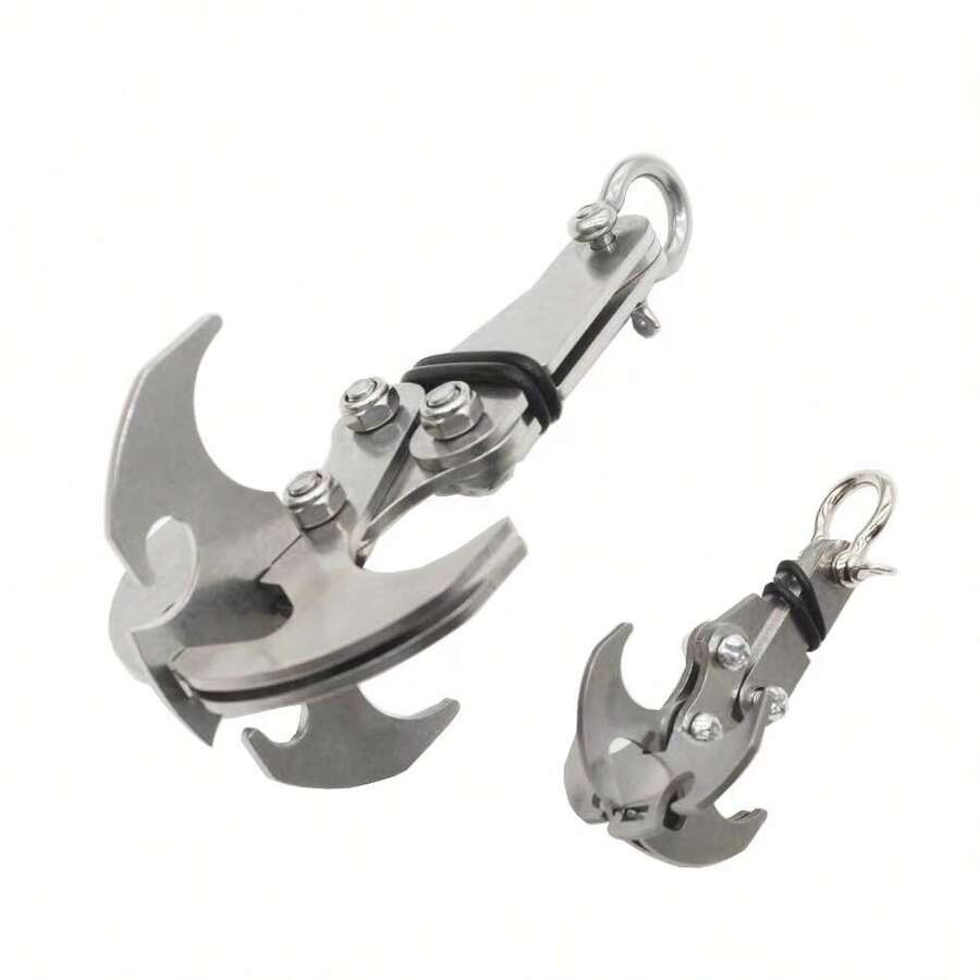 1pc Outdoor Foldable Stainless Steel Survival Hook - Climbing Hiking Hook, Camping Foldable Tiger Claw Knife - Multicolor - View 1