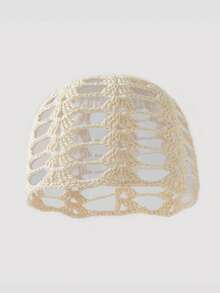 1pc Women's Bohemian Style Lightweight Hollow Crochet Knit Hat, Suitable For Beach, Seaside, And Daily Wear, Spring/Summer,Vacation - A - View 13