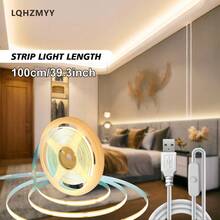 LQHZMYY 1pc COB Light Strip With Switch, USB Interface, Flexible COB, Soft LED Lighting, DC5V, 8MM Width, Self-Adhesive Backing, Suitable For Mirror Lighting, Indoor Decor, Kitchen Cabinets, Etc. - Warm white light - View 15