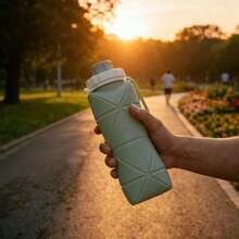 Hot Selling Silicone Foldable Adult Portable Reusable Plastic Cup Outdoor Travel Fitness Cup - 綠色 - 查看 2