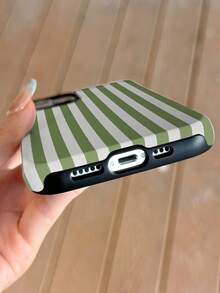 Striped 1pc Minimalist Artistic Colorful Striped Pattern Glossy 2-In-1 Phile Shell Full Coverage Hard Phone Case Suitable For Samsung/ 11/12/13/14/15/16/17 Pro Max - Multicolor - View 4