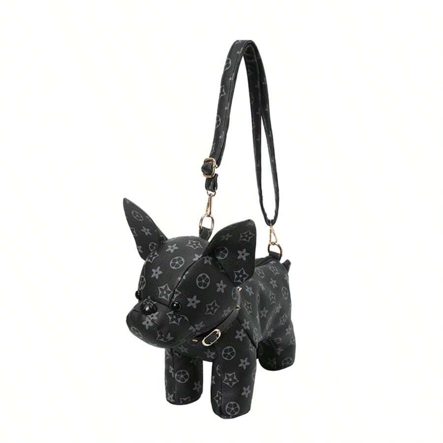 One Piece, Fashionable And Versatile, Hand-Held Shoulder Cross-Body Bag, Pu Material Puppy Special-Shaped Bag, Suitable For Women To Go Out - 黑色2 - 查看 1
