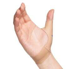 Elastic Thumb Support Brace Liner Pack Of 2 Splashproof Thumb Wrist Compression Sleeve For Arthritis Pain Tendonitis Sprains Sports Fits Left And Right Hands (Khaki Short Version M) - Medium - View 2