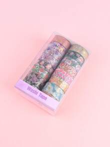 16 Rolls/Box Flower Gold-Foil Patterned Washi Tape Set, Stylish And Exquisite DIY Decoration Material, For Student Journals Decoration, A Journal Gift For Friends - Sets - View 9