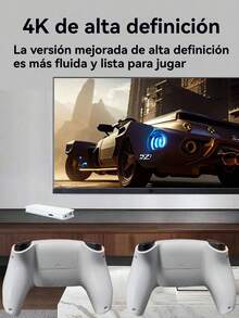 1 Set de Consola de Juegos para el Hogar que se puede conectar a TV/Proyector/Pantalla de Computadora Plug and Play con 30,000 Juegos Retro Nostálgicos Incorporados 20 Simuladores Proyección HD Stick de Juegos Arcade Joystick Caja de Juegos Control Interactivo para Fiestas Videojuegos Regalo de Vacaciones y Cumpleaños - Blanco - Ver 5