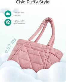 - Bolsa de mano para mujer, para trabajo, playa, gimnasio, tienda, color negro2026 - G-rosa oscuro - Ver 7