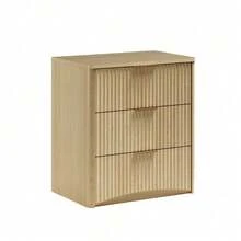 Nightstands - 3 Drawer, Oak - View 9