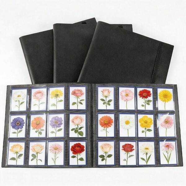 Premium Lace-Up 12-Pocket Card Holder Album, Large Capacity 480 Card Slots, Leather Material Suitable For Game Cards, Sports Cards, Collectible Cards