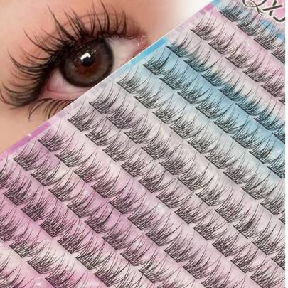 13 filas de pestañas postizas de cola de pez, naturalmente esponjosas, que magnifican tus ojos, adecuadas para principiantes, adecuadas para todos los tipos de ojos, reutilizables