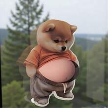3D狗狗贴纸，超强解压软泡泡贴纸，软捏动物贴纸，可爱猫狗捏捏解压贴纸，DIY装饰贴纸，适用于门窗、汽车 - 均碼 - 查看 5
