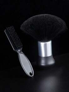 Professional Hairstylist Neck Duster Brush - High-Quality Soft Bristles With Ergonomic Handle, Hypoallergenic Hair Salon Styling Tool And Trimming Accessory For Men And Women (Portable Design), Suitable For Sensitive Skin, Essential For Back-To-School, Travel, Holidays, Women Hair Accessories, Pompadour Brush - Multicolor - View 2