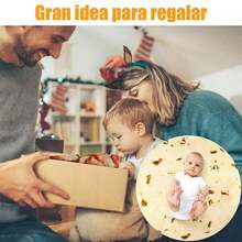 Cobertor Bebé Con Gorrito: Manta Tortilla Suave, Cálida y Divertida para Recién Nacidos, Bebés y Niños Pequeños 85CM - Beis - Ver 6