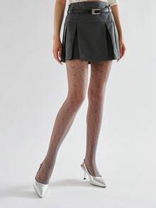 心形条纹镂空网眼丝袜，轻薄透气，适合春夏穿着，甜美日式风格 - 彩色 - 查看 13