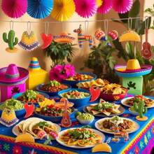 Fiesta Party Decorations24 Pcs Mexi Fiesta Felt Anging Ornamen Cinco De Mayo Tree Ornament Mexi Teme Fiesta Rat Sign Cactus Sorero Guitar Pen Gt  Tree Birty Outdoor Indoor Party - người Mexico - Xem 3
