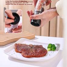 1pc Dual-Head Grinder Manual Pepper Grinder Spice Crusher For Kitchen Pepper, Sea Salt, Spices Grinding - Double Head Grinder - View 11