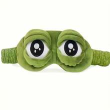 1pc Cute Frog Sleep Eye Mask, Suitable For Napping, Power Outage Sleep, Soft & Comfortable Eye Mask, Essential For Travel - A - View 3