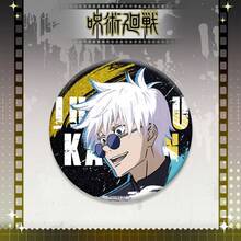 Jujutsu Kaisen 1個雙面亮片徽章 動漫周邊 2D 五條悟與徽章胸針，情侶配件，學生背包配件，包包配件，送給朋友的禮物，動漫情侶裝飾，情人節、萬聖節、節日禮物，Cosplay - 多色 - 查看 9