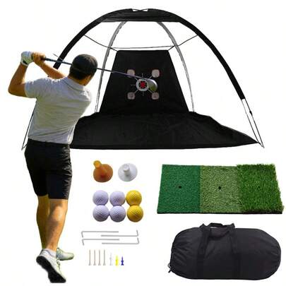10x7ft Golf Practice Net Hitting Driving Chipping Swing Training Aid Indoor Out