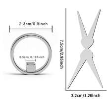 Set de 2 piezas de herramienta de arte de uñas con imán de ojo de gato, incluye 2 anillos magnéticos + barra magnética en forma de X, adecuado para gel de uñas magnético 3D, esencial para salón de uñas profesional DIY - Multicolor - Ver 5