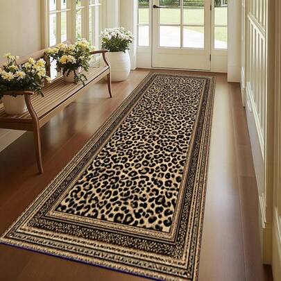 Leopard Runner Rug, Leopard Area Rug, Leopard Themed Rug, Hallway Rug, Leopard Decor Rug, Runner, Runner Rug, Area Rug, Animal Long Rug, Modern Abstract Art Carpet  ,Perfect Choice For Gift ,Stylish And High-Quality Rugs, Perfect For  Decorations And GiftsHome Decor, The Best Choice For Gothic-Style Birthday Gifts,Valentine's Day Gifts, Birthday Gifts, Valentine's Day Home Decor (Gothic Style)