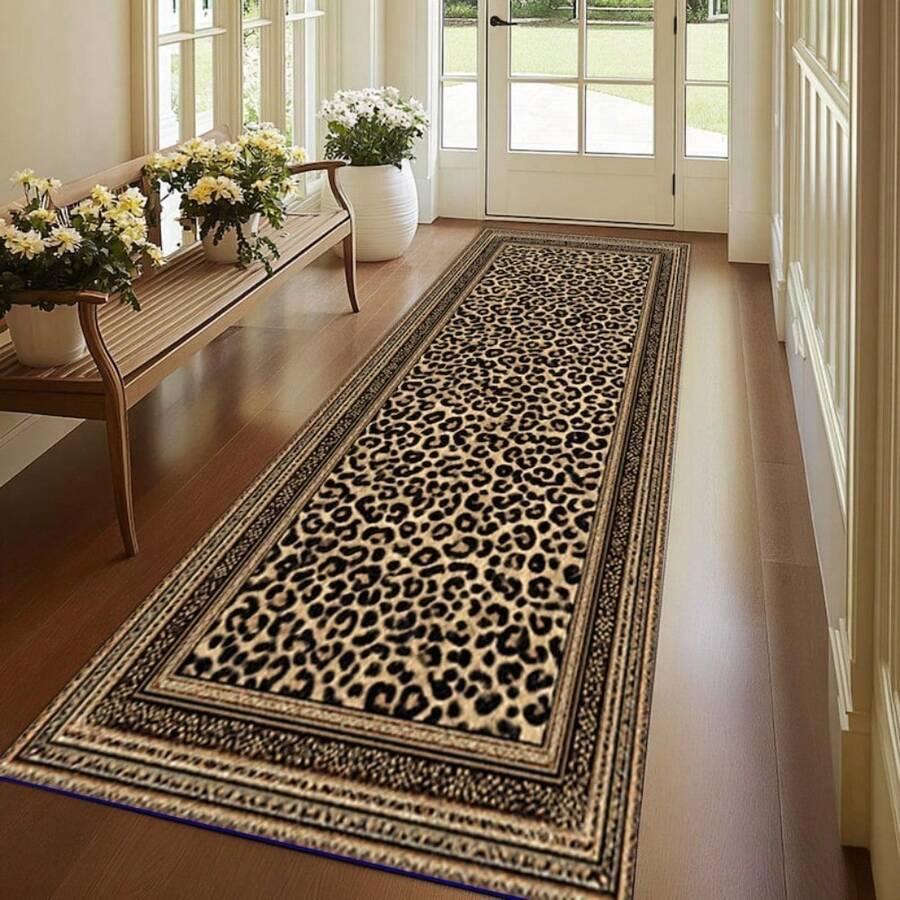 Leopard Runner Rug, Leopard Area Rug, Leopard Themed Rug, Hallway Rug, Leopard Decor Rug, Runner, Runner Rug, Area Rug, Animal Long Rug, Modern Abstract Art Carpet ,Perfect Choice For Gift ,Stylish And High-Quality Rugs, Perfect For Decorations And GiftsHome Decor, The Best Choice For Gothic-Style Birthday Gifts,Valentine's Day Gifts, Birthday Gifts, Valentine's Day Home Decor (Gothic Style) - 預設 - 查看 1