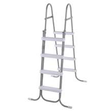 4-Step 52in Above Ground Pool Ladder With Sturdy Iron Grey Frame And White Non-Slip Steps, Durable Swimming Pool Access For Backyard Pools, Outdoor Pools, Summer Fun, Easy Climbing And Maintenance, Ideal For Pool Parties, Family Gatherings, Relaxation, Water Activities, Garden Or Patio Use, Outdoor Recreation, Pool Exercise, Backyard Landscaping, Seasonal Pool Setup, Summer Entertainment, Easy Installation, Stable And Reliable Support, Heavy-Duty Construction, Weather-Resistant Design, Convenient Storage And Outdoor Use - A - View 2