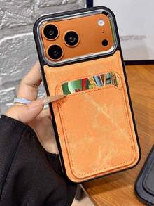 1 chiếc ốp lưng điện thoại thời trang tối giản màu cam, chất liệu denim, có ngăn đựng thẻ, tương thích với iPhone 17 Pro Max/17 Pro/17/16 Pro Max/16 Pro/16/15 Pro Max/15 Pro/15/14 Pro Max/14 Pro/14/13 Pro Max/13 Pro, ốp bảo vệ điện thoại thời trang và bền bỉ dành cho cả nam và nữ. - Nhiều màu - Xem 2