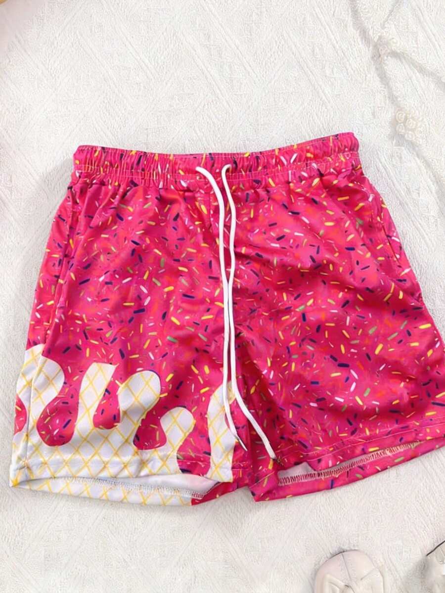 Boys' And Girls' Shorts, B-L101 Ice Cream Color Scheme, Casual Style For Spring And Summer, Suitable For Everyday Wear, Birthday Or Holiday Gifts. - Style5 - View 1