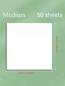 50/150 Sheets Sticky Note, Transparent Sticky Note Pads For Notepads Journal, School Stationery Supplies, Office Supplies, 1pack/3 Packs Art Supplies - Multicolor - View 6