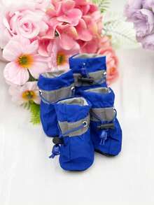 4 đôi ủng đi mưa ngoài trời cho chó nhỏ/trung bình, đế mềm, thoáng khí, chống thấm nước và chống trượt. - Nhiều màu - Xem 18