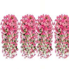 2/4 Bouquets Of Artificial Flowers - Morning Glories - Lifelike Flowers - No Maintenance Required - UV-Resistant Artificial Hanging Flowers, Artificial Lifelike Flower Plants, Suitable For All-Season Outdoor Decoration. Artificial Hanging Flowers Are Ideal For Weddings, Home, Office, Garden, Birthday, Anniversary, Festival, Halloween, Christmas Decoration. - 單色-5 - 查看 3