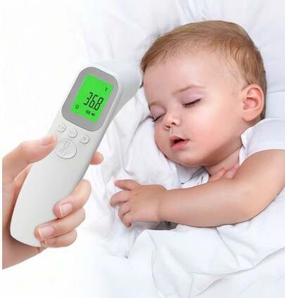 Descrição do produto  Preciso e confiável: sensor infravermelho de alta precisão fornece leituras precisas de temperatura sem contato.Quick e conveniente: Meça instantaneamente a temperatura com apenas um clique, tornando-o perfeito para ambientes ocupados.Fácil de usar: Basta apontar o termômetro na testa e Pressione o botão para obter uma leitura.Versátil:Pode ser usado para medir temperatura não apenas de humanos, mas também objetos e líquidos.Seguro e higiênico: O design não contato elimina a necessidade de contato físico, reduzindo o risco de espalhar Germes de germes.