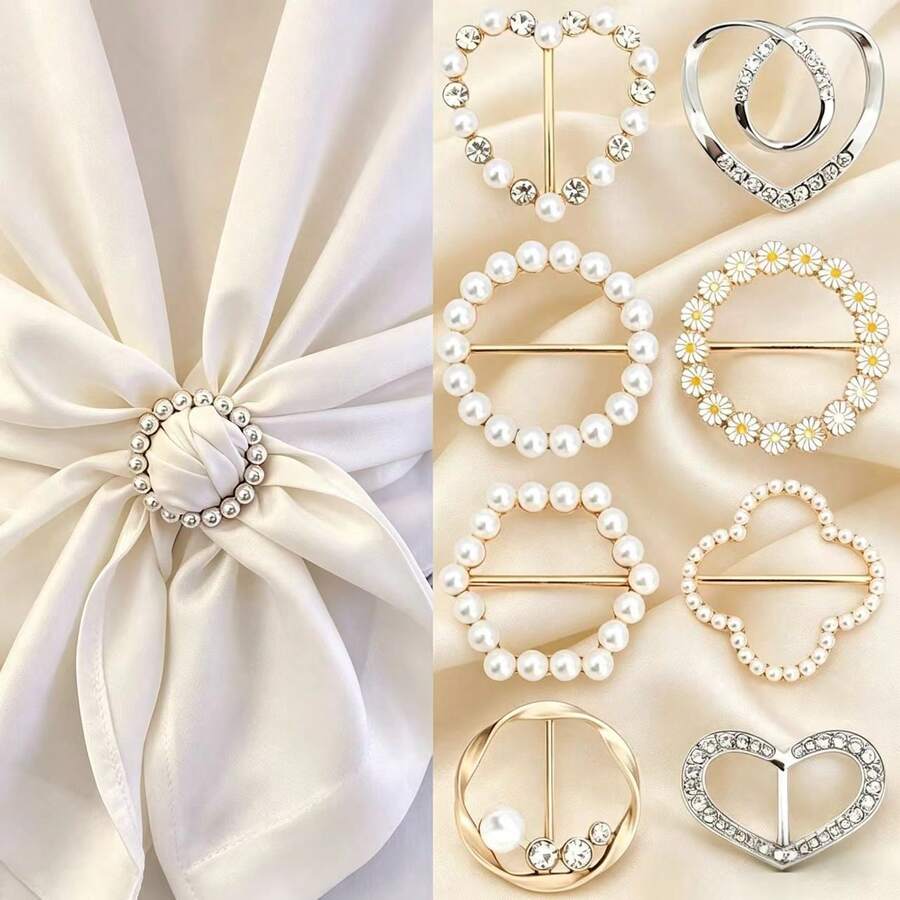 Khóa thắt lưng/khăn choàng bằng hợp kim kẽm sáng bóng, đa năng, thích hợp cho mùa xuân/hè, đi biển, nghỉ lễ.